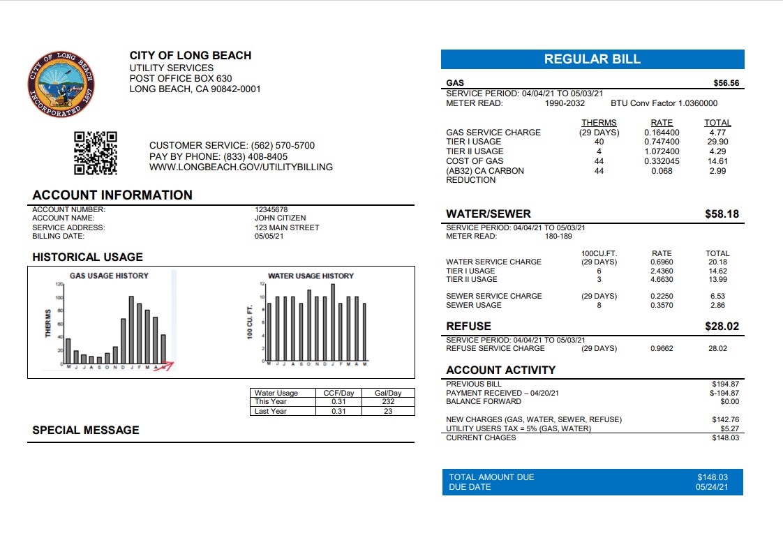  Minol USA business utility bill 